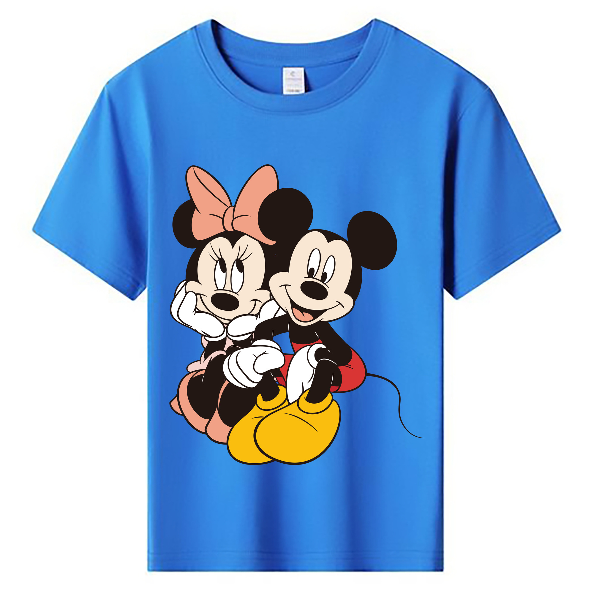 ミッキーマウス Mickey Mouse 綿100％キッズTシャツ（フロントプリント）